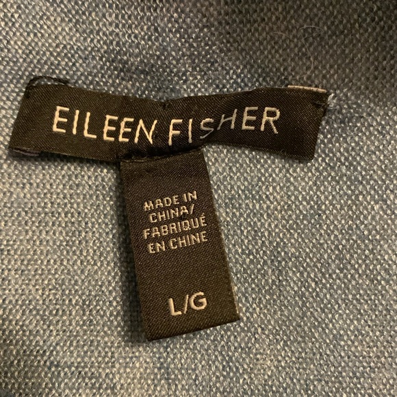 Eileen Fisher High Low Women Long Sleeve Cowl Neck Tunic Sweater Blue Size Large - Picture 8 of 12